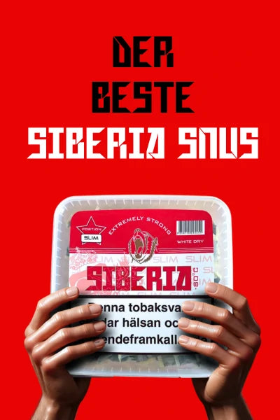 Siberia White Dry Slim 500g Box held by two hands