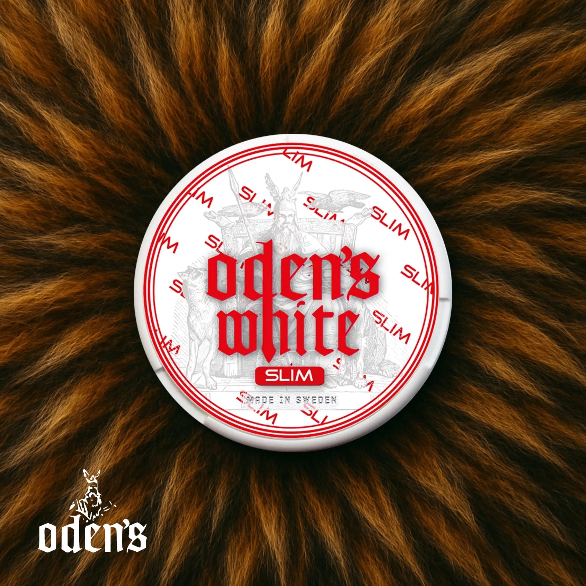 Oden's White Slim Snusdose